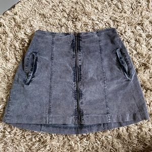 Gray mini skirt